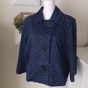 Patrick Christopher Chevron Print Jacket Blazer Size XLarge